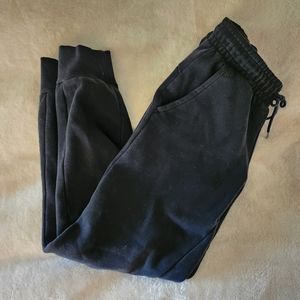 Puma sweatpants cotton black washed color